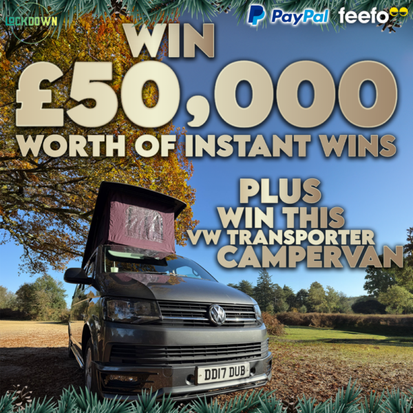 Volkswagon camper van cash instant win xmas competition